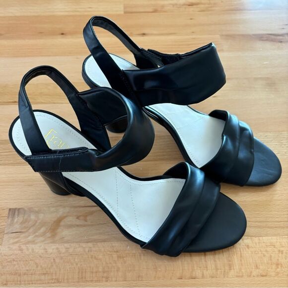 Elegant Black Heeled Sandals By Franco Sarto NWT - Picture 11 of 12